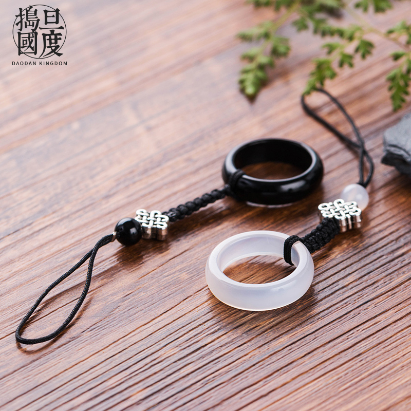 指环扣挂绳复古短款中国风