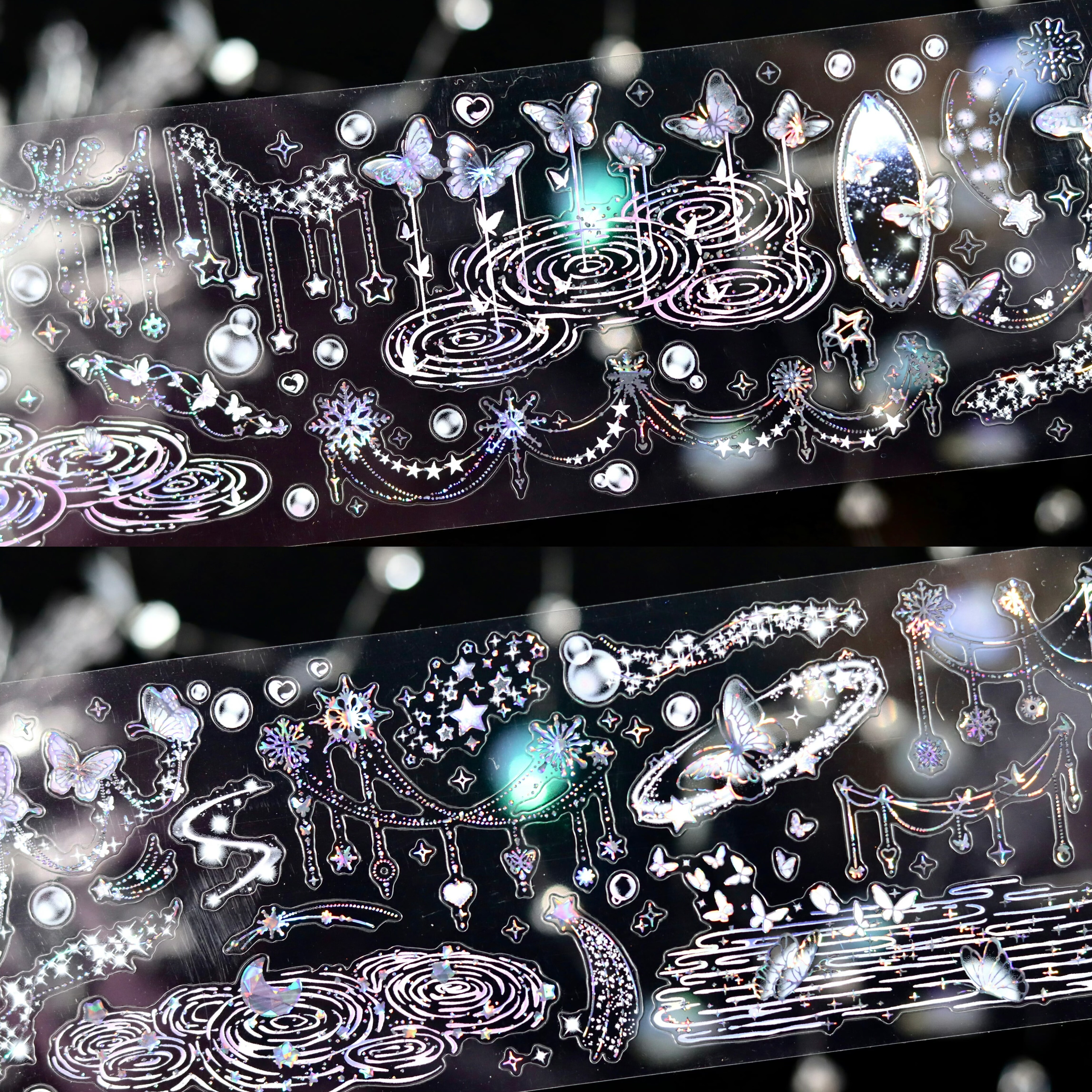 【超值捡漏】漪澜星夜 Wines贝壳银PET模切胶带梦幻绝美手帐素材