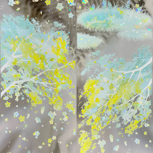 青沐 风见幸山PET植物打底胶带贝壳光清新夏日吧唧托手帐流麻素材