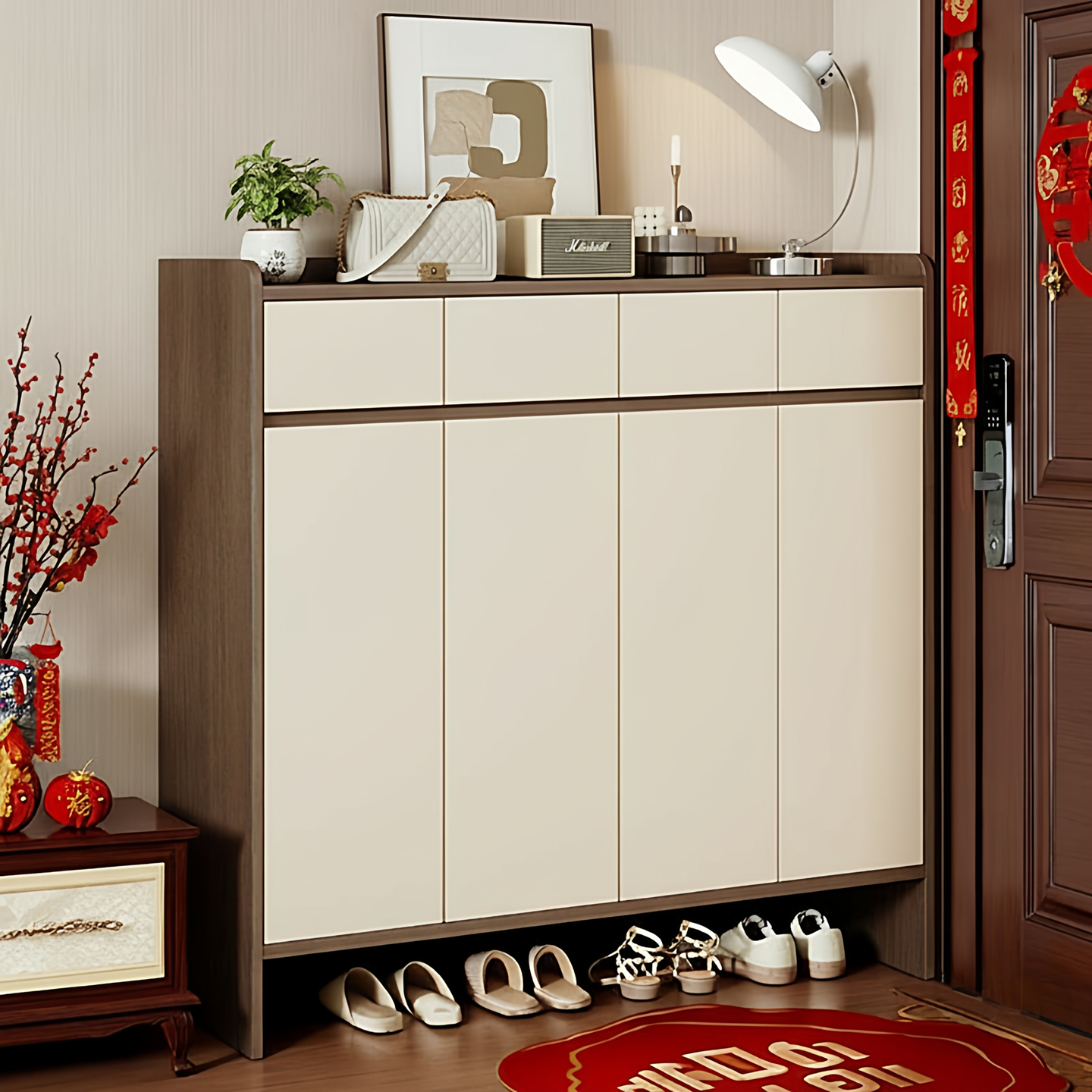 2025新款实木轻奢大鞋柜家用门口
