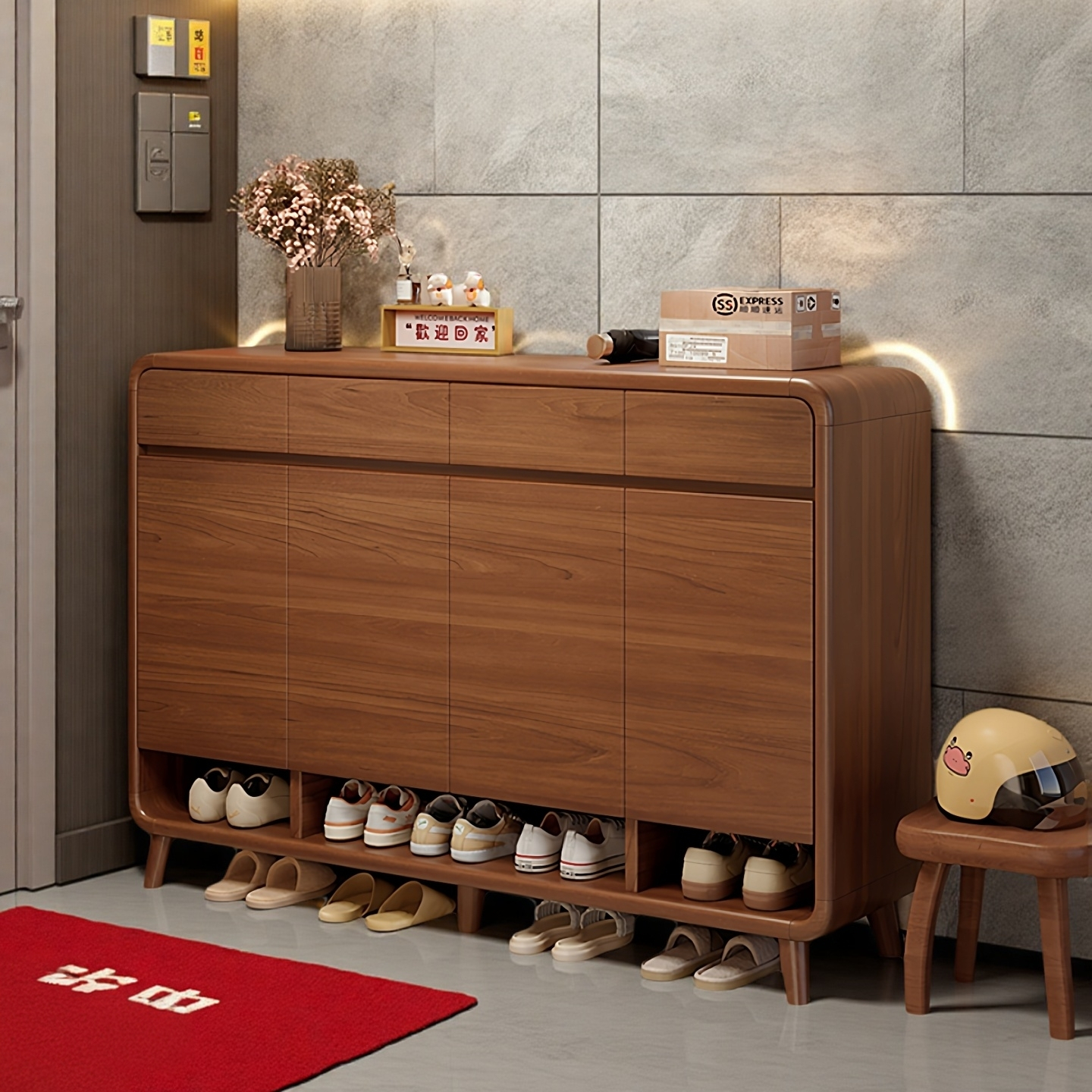 【质保10年送上门自己安装】鞋柜