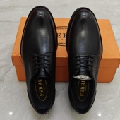 丹奴新款 皮鞋 鹿皮正装 软皮轻底系带男鞋 费雷 男士 男鞋 圆头德比鞋