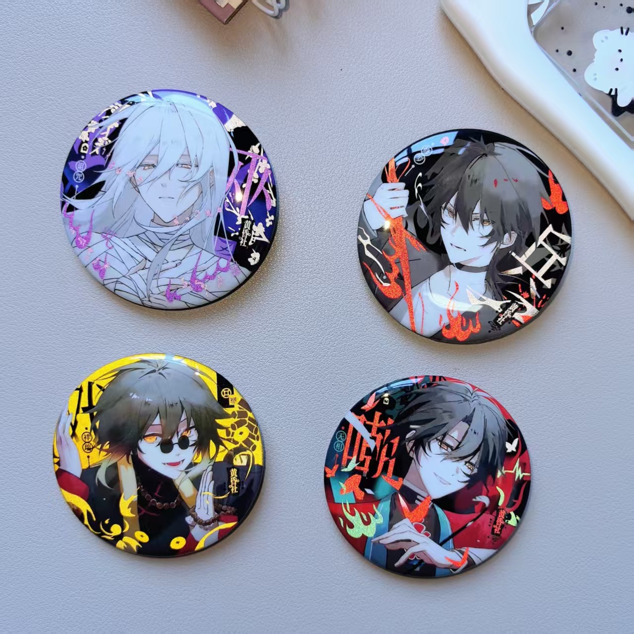 我不是戏神二次元58mm吧唧周边陈伶孙不眠双闪徽章同人谷子挂饰品