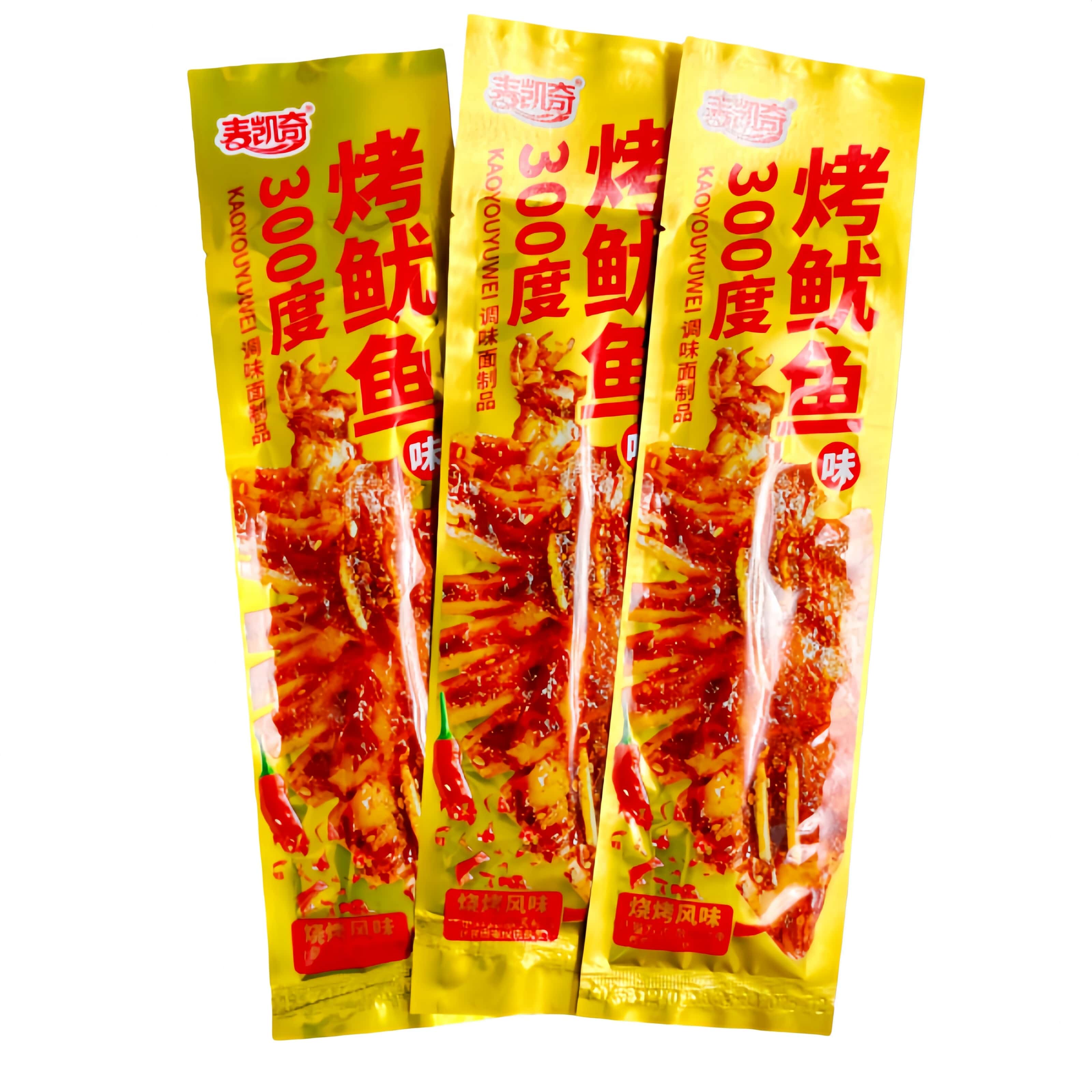 麦凯奇烤鱿鱼味辣条鱿鱼辣片童年怀旧零食麻辣丝网红校园食品