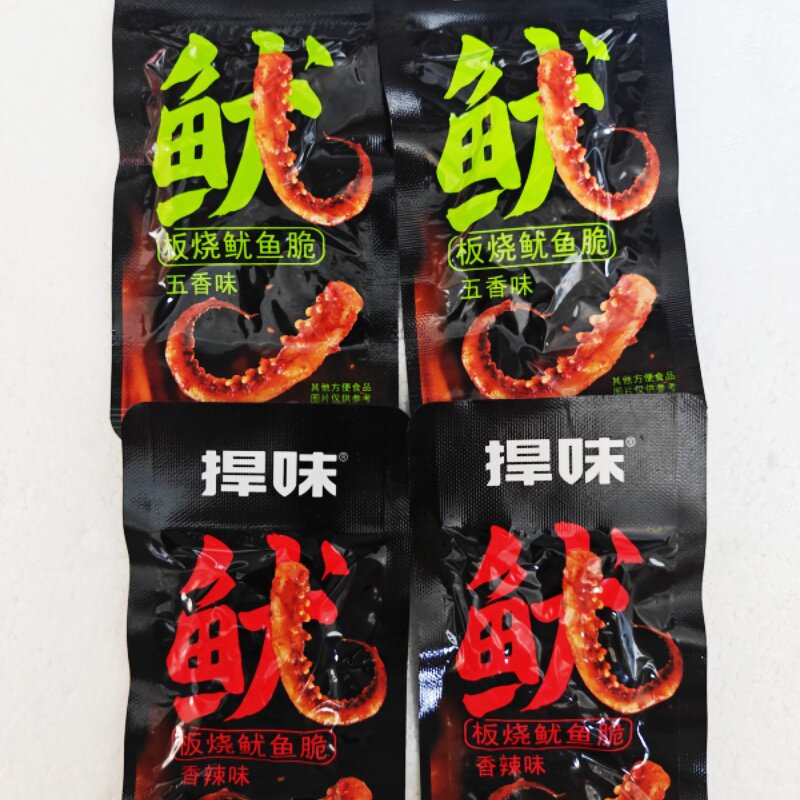 捍味板烧鱿鱼脆魔芋制品零食休闲香辣五香味校园追剧网红零食小吃