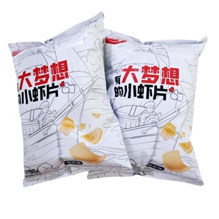 贵金园有大梦想的小虾片鲜虾味虾片网红休闲怀旧膨化食品解馋零食