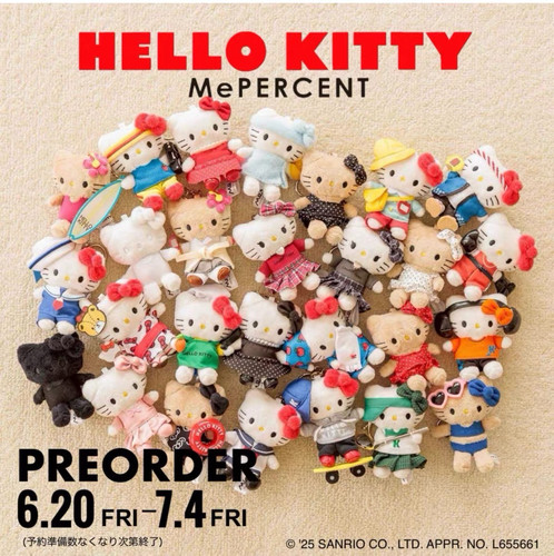【现货】日本Me%联名三丽鸥 HelloKitty50周年夏日祭沙滩通勤挂件