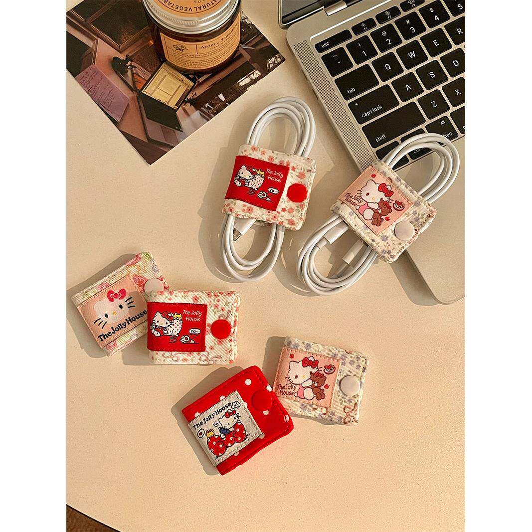 数据线存储可爱的猫电缆组织者桌面充电电缆支架便携式便携式耳机