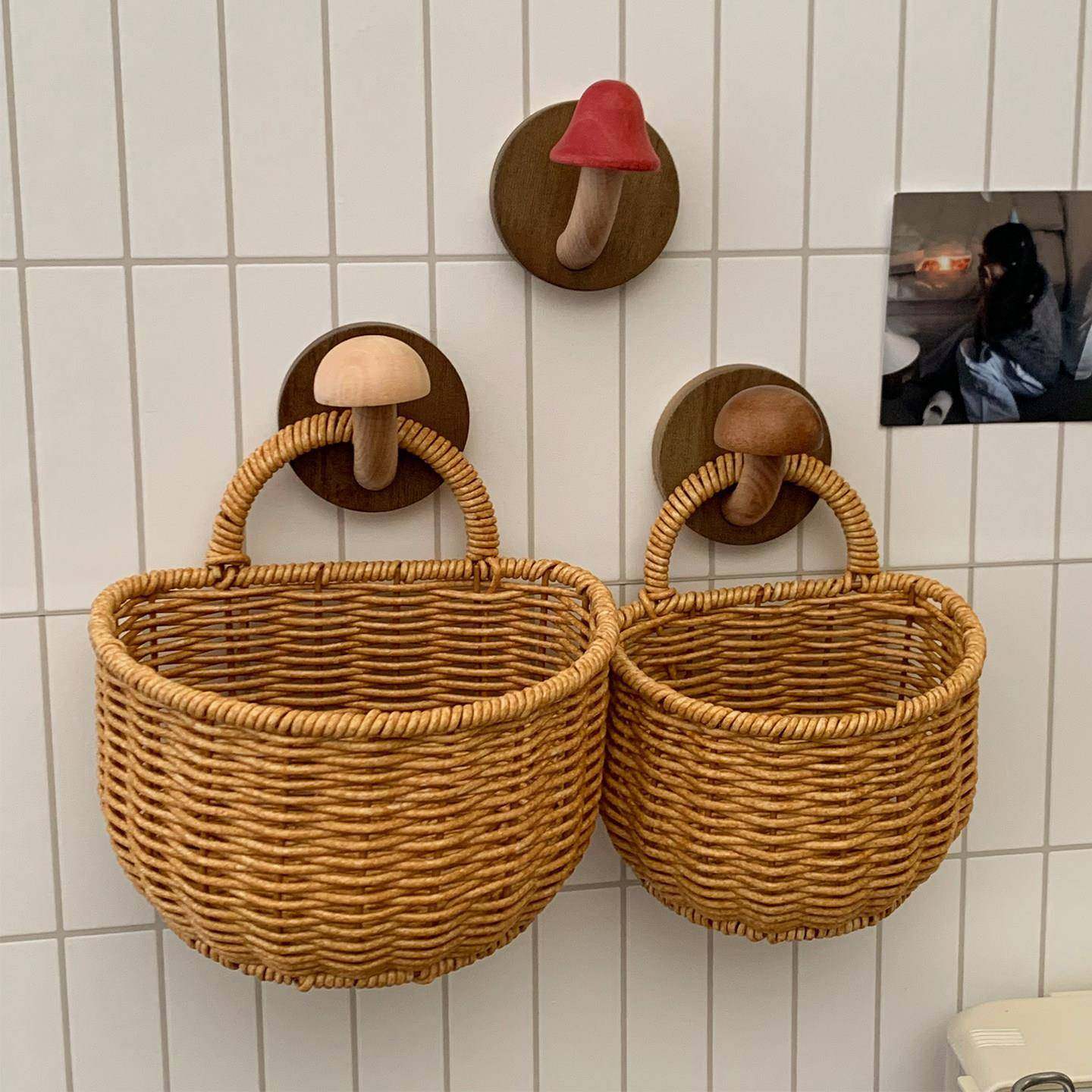 覆古藤编收纳篮厨房葱姜蒜收纳篮壁挂手提小篮子水果篮花篮鸡蛋篮,收纳整理,其他收纳篮,淘宝优惠券,粉丝福利购,淘宝优惠卷