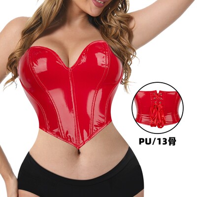 外穿束胸衣corset机车紧身衣