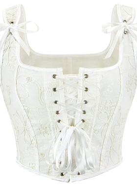 宫廷复古前绑带束身鱼骨胸衣辣妹高级感收腰外穿吊带塑身衣corset