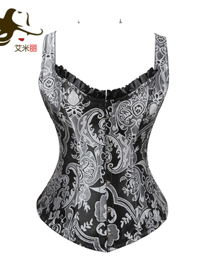 艾米丽腰夹corset双肩带宫廷束腰美体塑身衣表演礼服背心上衣