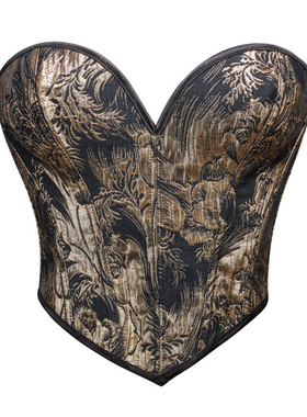 艾米丽新款金色女抹胸托胸性感塑身上衣打底衫绑带收腹胸衣corset