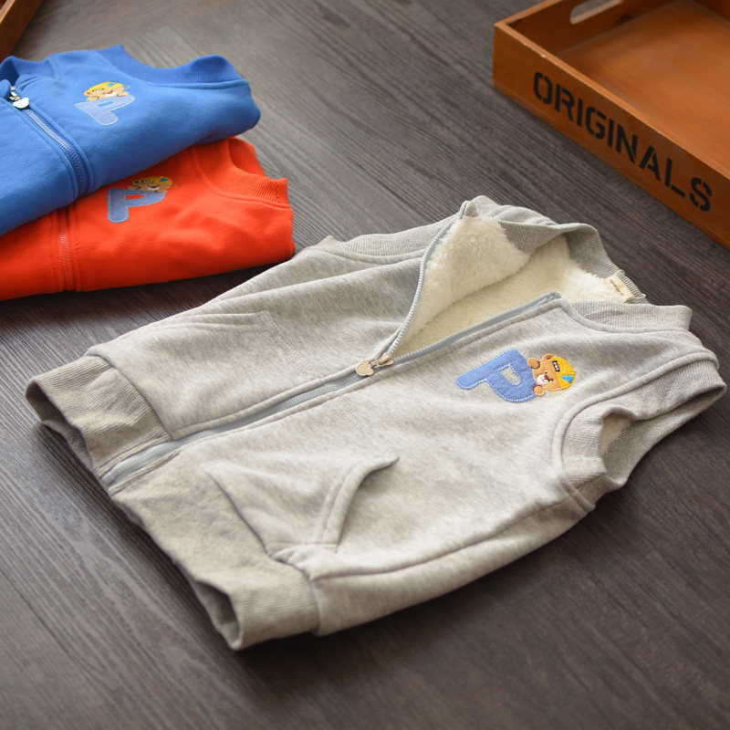 断码特价！男童加绒厚实马甲坎肩保暖背心110码120码3-5岁