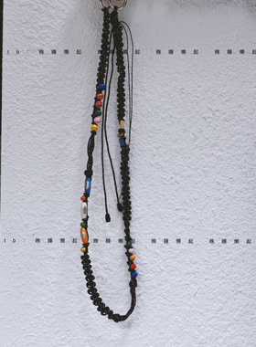 纯手工编织nodzoku串珠裤绳挂绳日本小众手绘串珠裤绳挂绳装饰绳