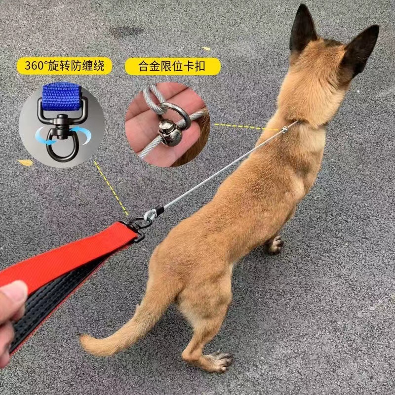 狗狗牽引繩鋼絲加粗p繩p鏈防爆沖