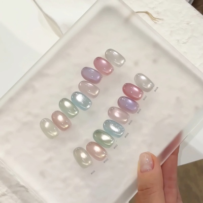 魅萱春夏新款八色童话梦细腻玻璃珠猫眼绸缎白开水超亮2025年新款