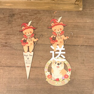 铁艺花插花园装饰杂货女孩小狗小猫插牌花园杂货摆件复古