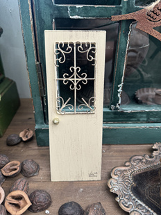 铁艺复古装饰门摆件花园杂货装饰日系 ins 花园木屋摄影道具黑田