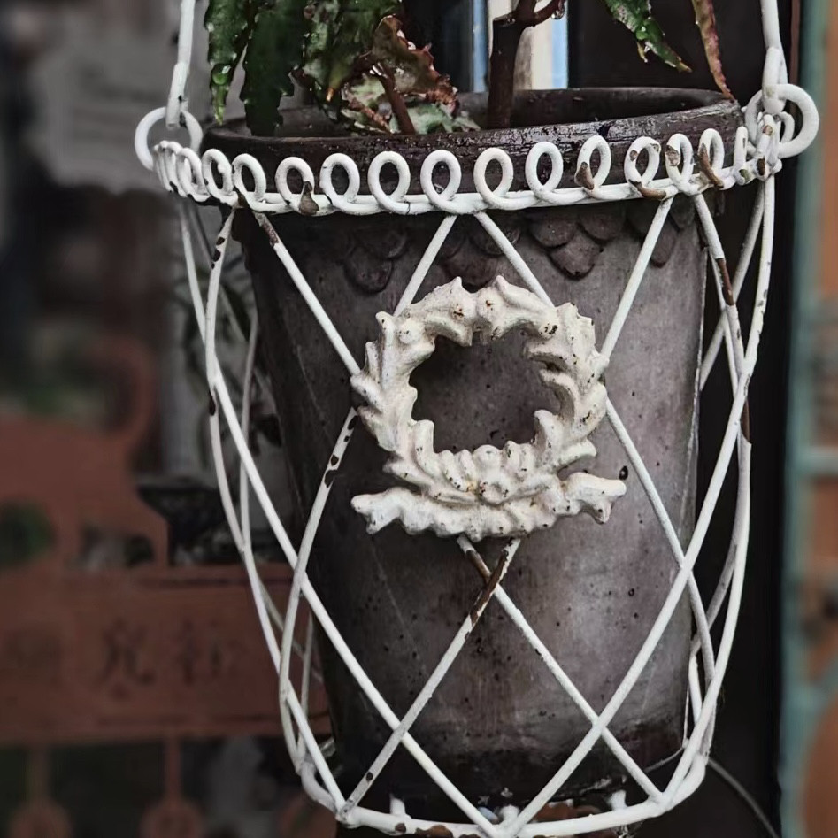 铸铁橄榄枝花环配件卡扣装饰杂货花园