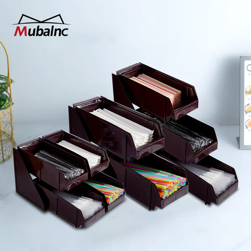 咖啡厅店吸管纸巾盒收纳盒