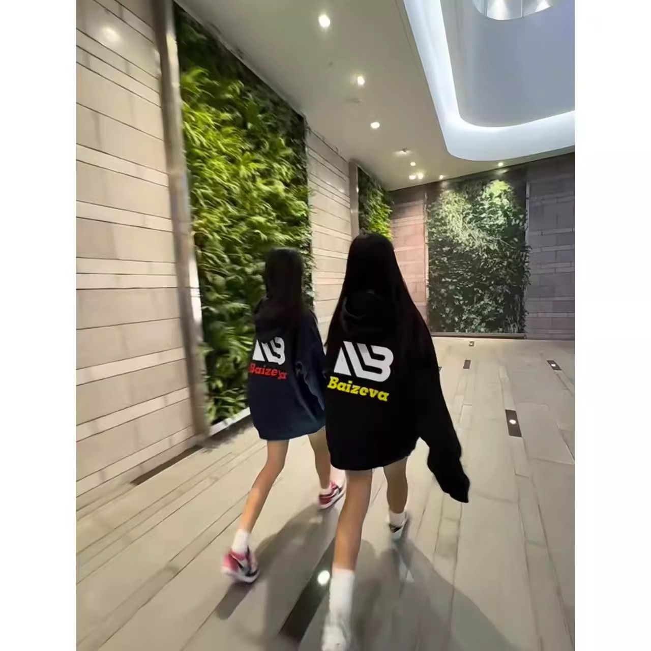 美式高街字母重磅连帽卫衣男女冬