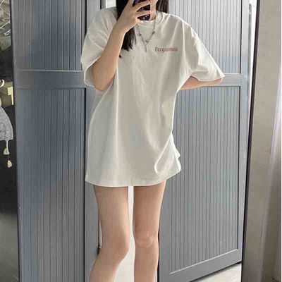 纯棉白色短袖t恤女夏季小个子