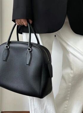 高定款通勤包包全钢五金Row-India12头层牛皮手提保龄球波士顿包