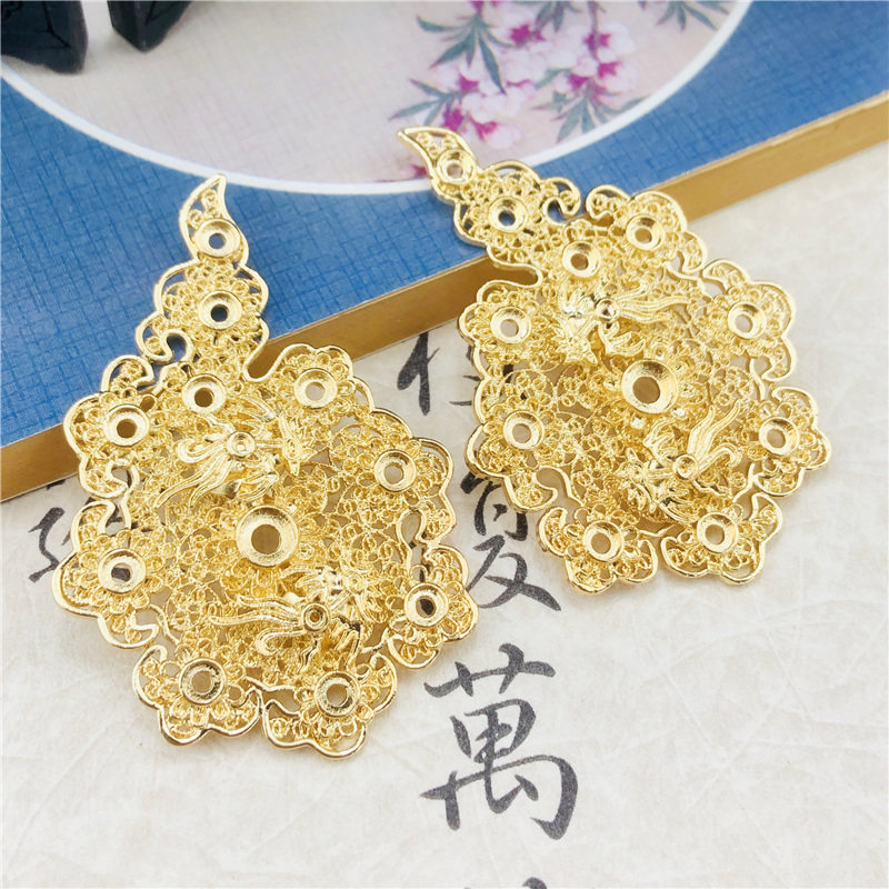 diy古风发簪配件 仿花丝合金双凤步摇新娘发饰手工材料,饰品/流行首饰/时尚饰品新,其他DIY饰品配件,淘宝优惠券,粉丝福利购,淘宝优惠卷