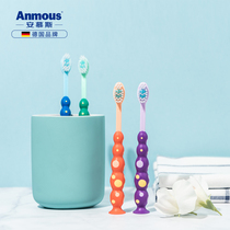 German anmusi children's gingival care toothbrush children's tooth care ultra fine soft bristle toothbrush baby toothbrush 3-5-6-12 years old