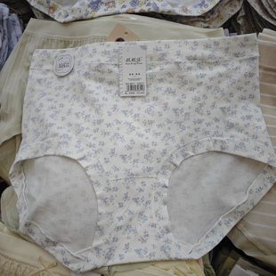 感情线8811印花棉健康抗菌吸汗95棉舒适透气高腰三条装