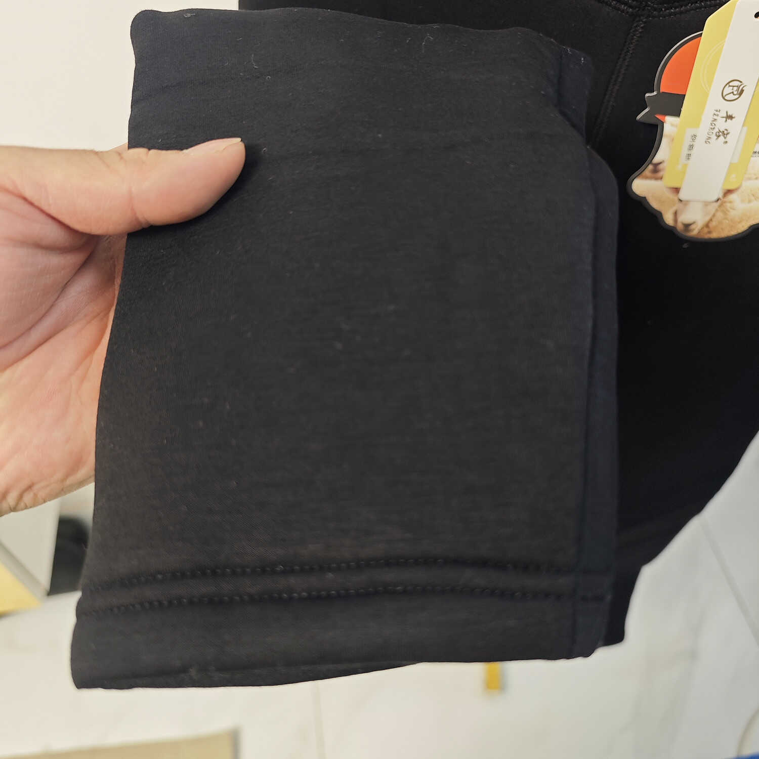 丰容2458女黑棉裤超厚护膝高腰保暖单条百分百羊毛黑色外穿透气