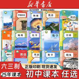 青岛版 人教版 七八九年级上下册 语文数学英语 25年初中义务教育教科书