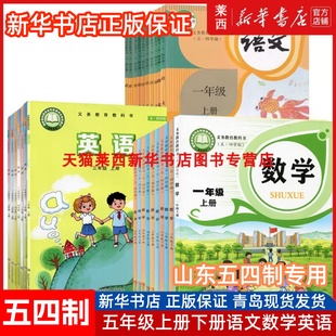 【可单选】2025适用五四制小学5五年级上册下册语文数学英语书课本教材教科书人教版青岛版鲁教版鲁科版5上下册语数英科学道德音乐