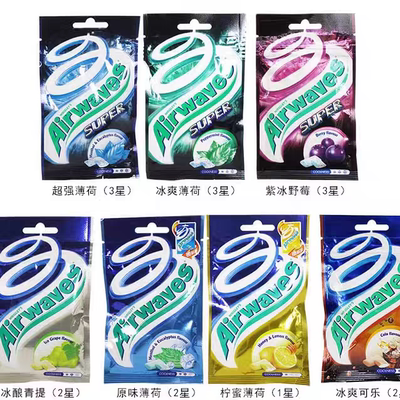 香港airwaves劲浪爽浪无糖口香糖极酷呛凉薄荷超清凉开车提神零食