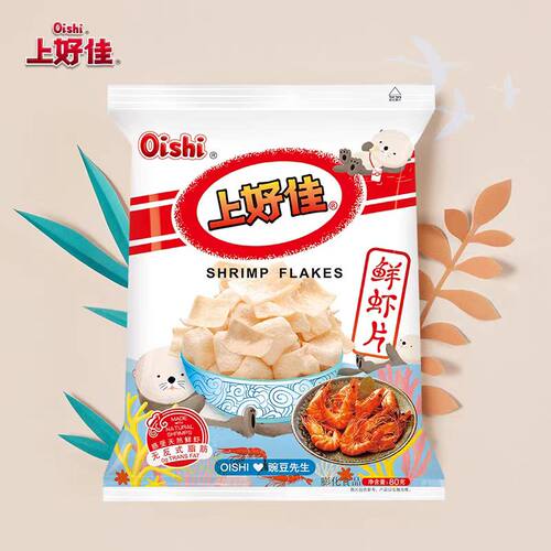 上好佳鲜虾片薯片60g多口味虾条薯条膨化休闲小零食食品小吃批发