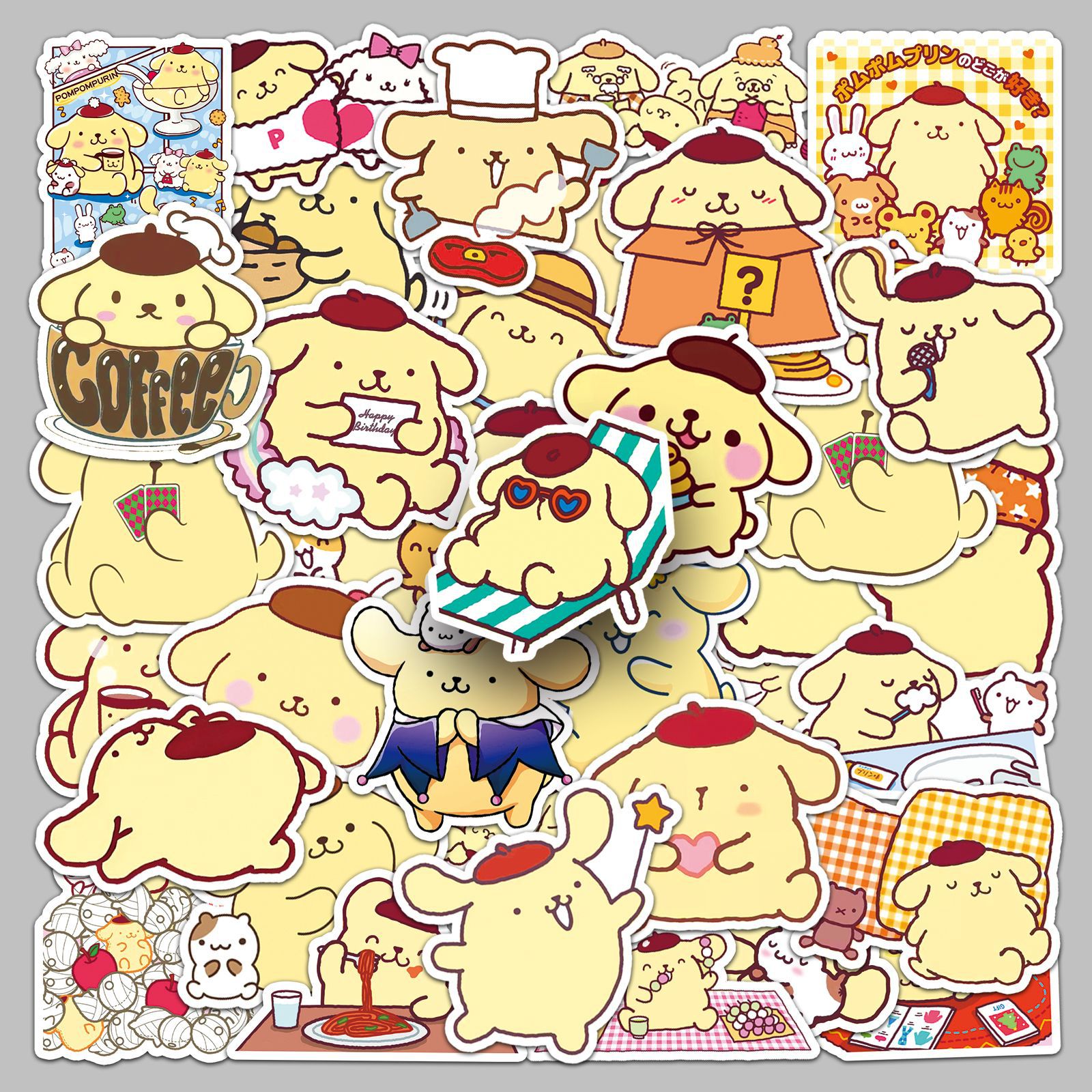 50张三丽鸥布丁狗卡通可爱咕卡cartoon stickers装饰行李箱贴纸