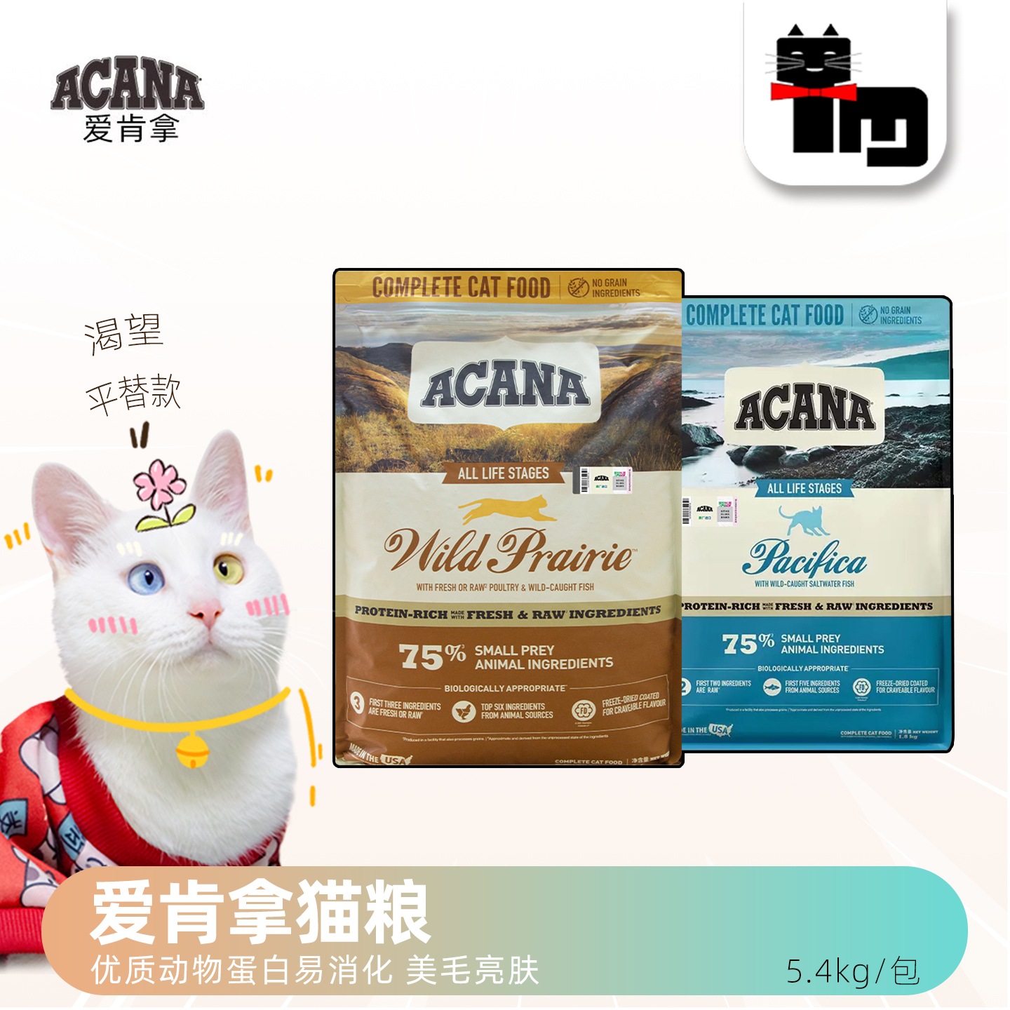 美国进口爱肯鱼肉成幼猫粮