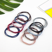 10件套扎头发饰品橡皮筋发圈头绳韩国小清新头饰成人简约高弹力发