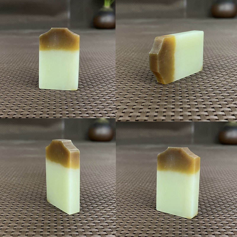 和田玉珠子牌子山料原石边角白玉青玉碧玉挂件玉石促销福利款三