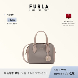 FURLA芙拉MINERVA牛皮迷你女士托特包手提斜挎包 礼物