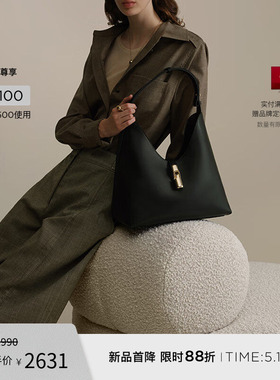 【礼物】FURLA芙拉GOCCIA牛皮中号女士单肩hobo包流浪包