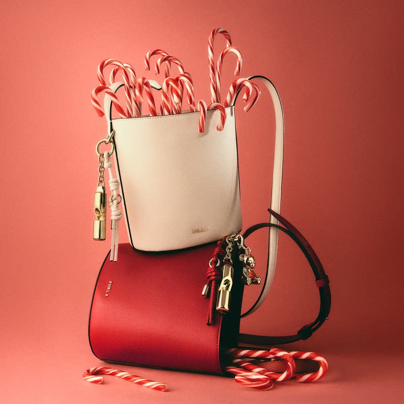 【早春新品】FURLA芙拉ROXIE牛皮迷你女士百搭质感水桶包斜挎包