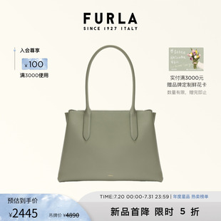 春夏新品 FURLA芙拉MERIDIANA牛皮大号女士通勤手提托特包大容量