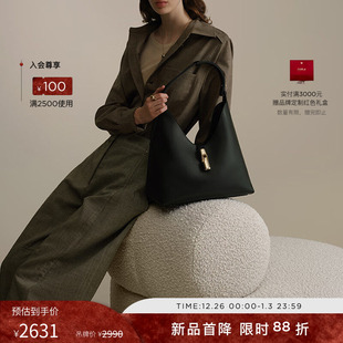 FURLA芙拉GOCCIA牛皮中号女士单肩腋下hobo包流浪包 秋冬新品