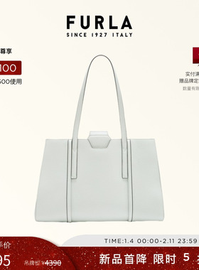 【情人节礼物】FURLA芙拉RIVA牛皮大号女士大容量手提包托特包