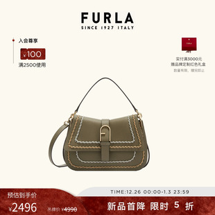 单肩斜挎包可手提 FURLA芙拉FLOW牛皮中号女士时尚 甄选礼遇
