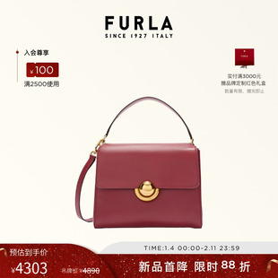 【情人节礼物】FURLA芙拉DOMUS牛皮小号女士手提包百搭休闲斜挎包