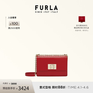 FURLA芙拉1927女士牛皮迷你链条斜挎小方包高级感 礼物