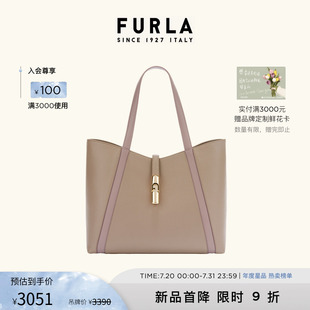 早秋新品 FURLA芙拉GOCCIA牛皮大号女士通勤大容量手提托特包